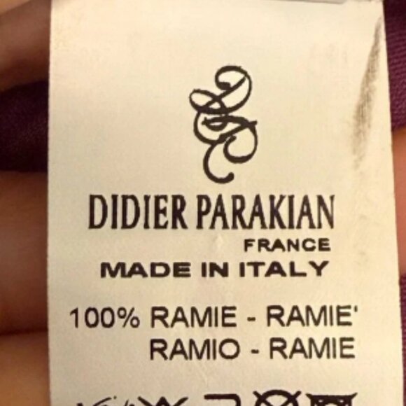 Anathea By PARAKIAN Colorful Button-Up Shirt 100% RAMIE SZ 44 made in Italy - Picture 6 of 10